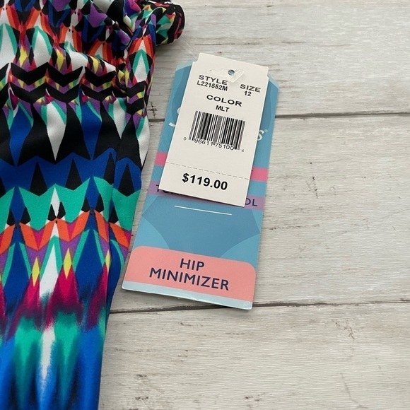 Swim Solution Women's Printed One-Piece Swimsuit 12 bathingsui slimming full - Picture 10 of 11